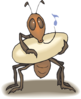 Ant Rocking Egg To Sleep Clip Art